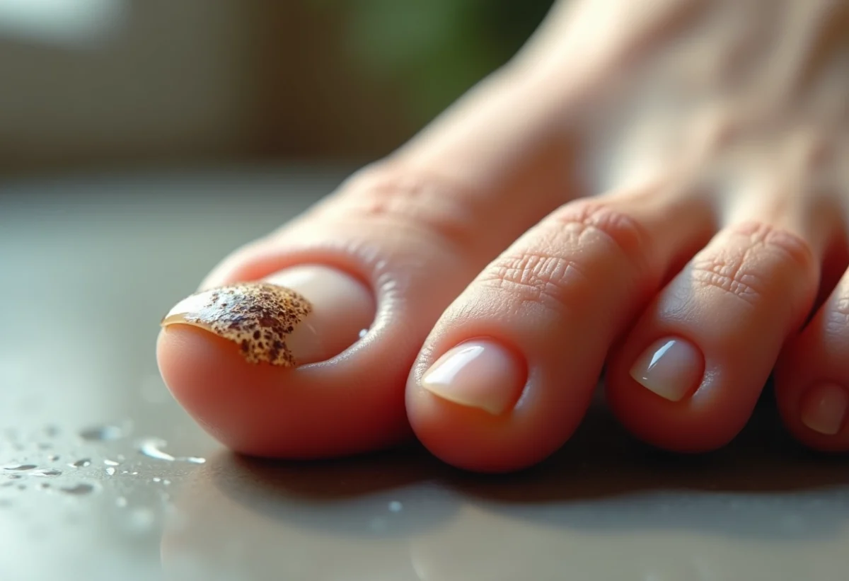 ongle avec champignon